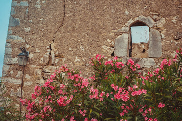 Fototapeta na wymiar View from the inside of Himara Castle, Albania