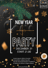 2019 Happy New Year Party Background for your Seasonal Flyers and Greetings Card.