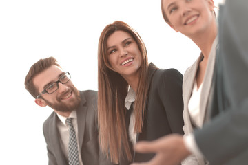 close up.successful employees listen to their boss