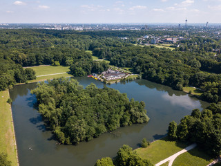 Fototapeta na wymiar panoramic view on lake