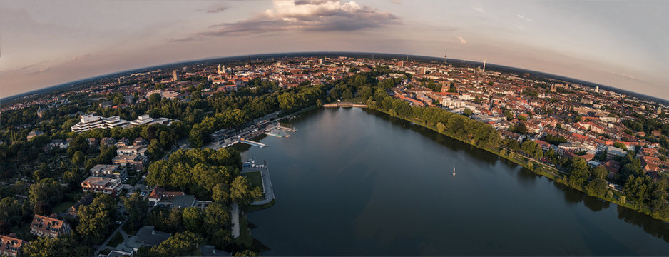 aerial view of the city
