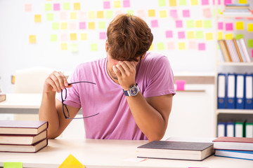 Student preparing for exams with many conflicting priorities 