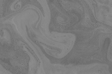 Fototapeta na wymiar Suminagashi marble texture hand painted with grey 