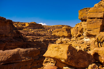Beauty of Color Canyon in Egypt