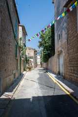 Soller, Mallorca, Spain - July 20, 2013: View of the streets of Soller