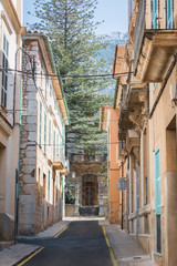 Fototapeta premium Soller, Mallorca, Spain - July 20, 2013: View of the streets of Soller