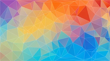 Rollo Flat triangle multicolor geometric wallpaper © igor_shmel