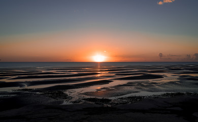 sunrise on the beach on the Sea of Cortez Baja Mexico