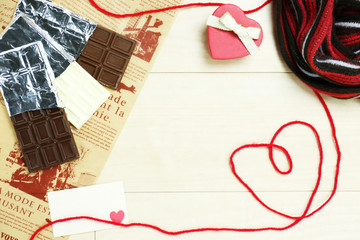Fototapeta premium image of valentine with scarf