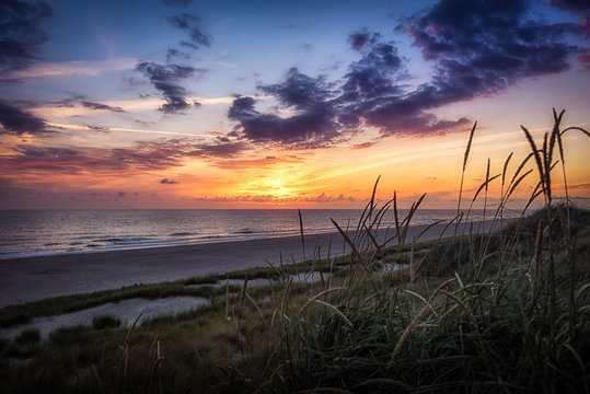 In den D&uuml;nen von Bjerregard an einem Abend im Sommer