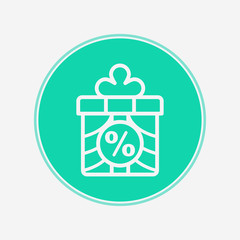 Discount gift vector icon sign symbol