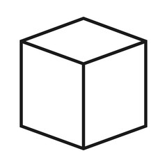 Cube Square Icon Outline
