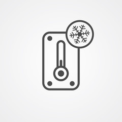 Thermometer vector icon sign symbol