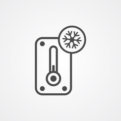 Thermometer vector icon sign symbol