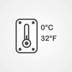 Thermometer vector icon sign symbol