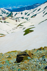 Tateyama mountains in Toyama, Japan. Toyama is one of the important cities in Japan for cultures and business markets.