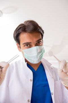 Concept of treating teeth at dentists