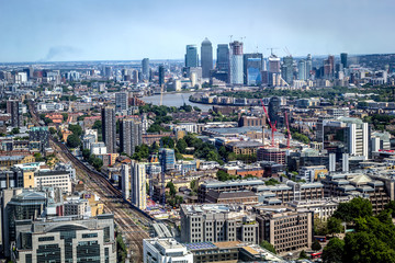 Beautiful panorama of London city taken from above, United Kingdom