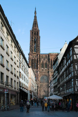 Strasbourg cathedral from street