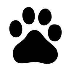 Paw Print Silhouette Icon