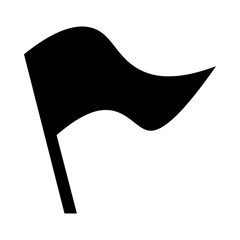 Waving Flag Silhouette Icon