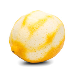 Peeled lemon fruit