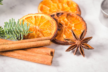 Slices of dried orange