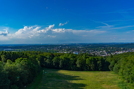 Balloons flying to the sky in Iserlohn City