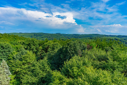 Summer View to the forest of Iserlohn in Sauerland