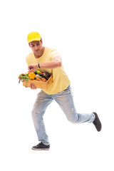 Concept of shopping delivery isolated on white background