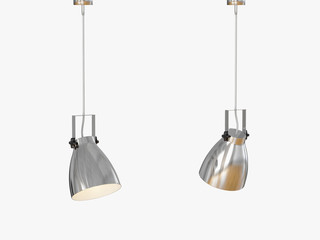 Metal ceiling lamp 3d rendering