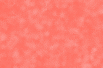 Living Coral - Color of the year 2019, Millennial Pink Snowflake Confetti Pattern Background
