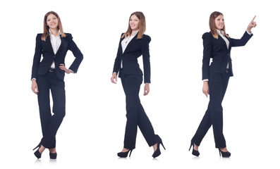 Fototapeta premium Businesswoman isolated on the white