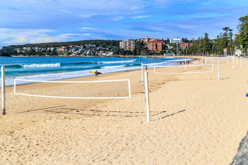 Volleyball nets on Manly beach