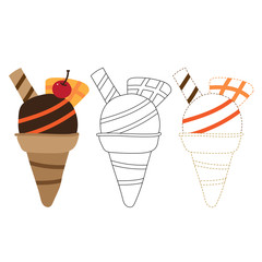 ice cream worksheet vector design