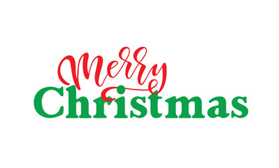 Fototapeta premium Hand sketched Merry Christmas typography lettering poster.