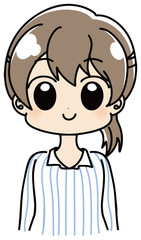 若い女性のイラスト