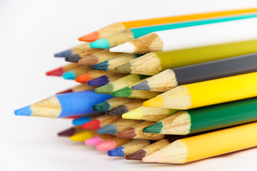 Fototapeta premium Colored pencils closeup