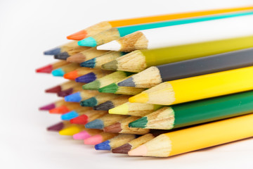 Fototapeta premium Colored pencils closeup