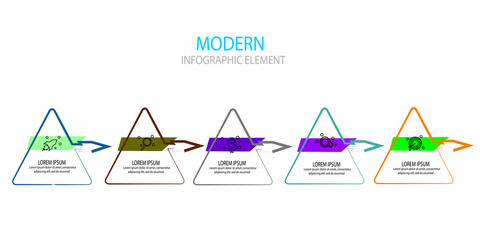 simple triangle infographic template
