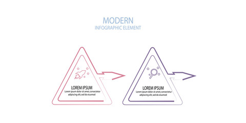 simple triangle infographic template