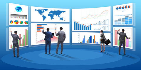 Concept of business charts and finance visualisation