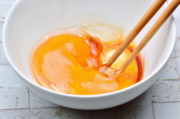 卵の調理シーン