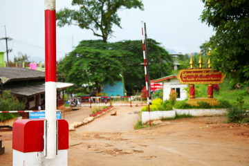 Old border entrance gate between thai and myanmar.