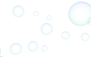 Light pastel colored background with pink bubbles. Wallpaper, texture blue balloons. 3D illustration