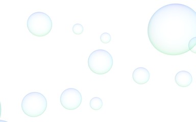 Light pastel colored background with pink bubbles. Wallpaper, texture blue balloons. 3D illustration