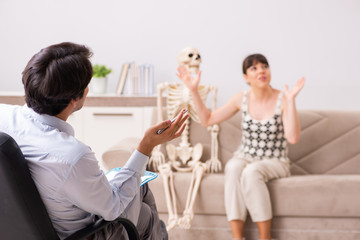 Young patient visiting psychologist for therapy