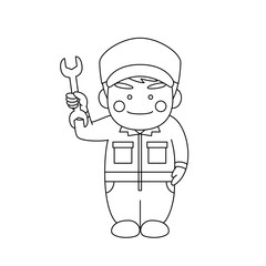 男性キャラクター整備士