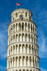 Fototapeta na wymiar Leaning Tower Campanile Cathedral Pisa Italy