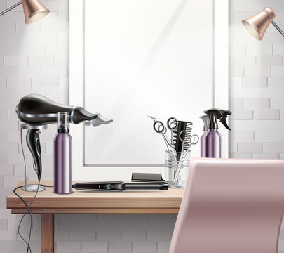Hairdress Tools Composition